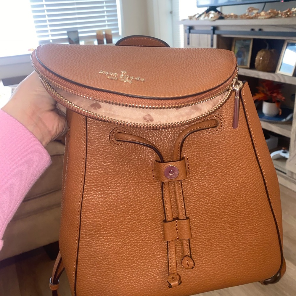 Kate Spade Brown Leather Backpack - Picture 6 of 7